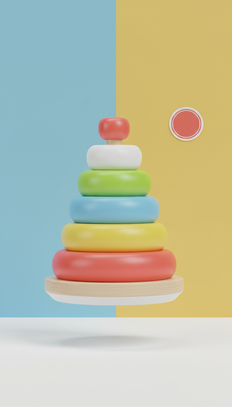 Tactile Wooden Stacking Rings Set
